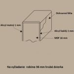 Profil akrylových dvierok